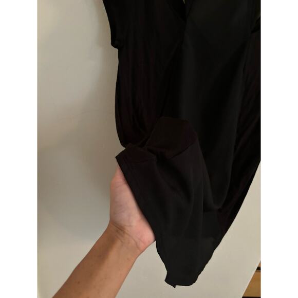 Anthropologie Top Women's XS Deletta Black Shimmerwing Back Cut Out - Picture 5 of 5